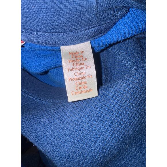 Original Penguin Waffle Knit Crewneck Sweatshirt Blue XL Long Sleeve Pullover - Picture 4 of 5